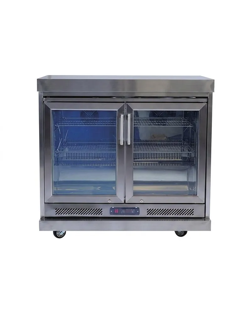 Dubbelkylskåp 115 L utekök modul 304 rostfritt stål 96 cm | TJUST
