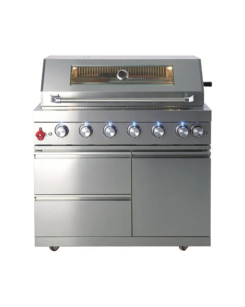7-brännare gasolgrill utekök modul 304 rostfritt stål 110 cm | TJUST
